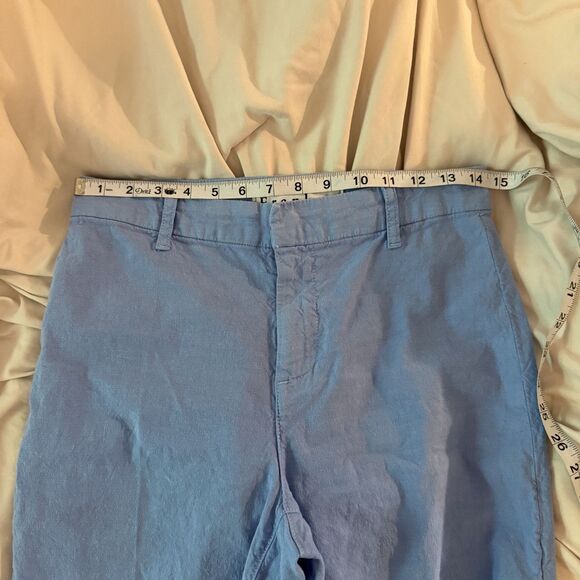 Frank & Eileen Wexford Wide Leg Linen Pant in Soft Blue Size 2 - Picture 3 of 5